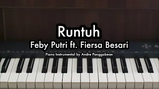 Runtuh - Feby Putri ft. Fiersa Besari | Piano Karaoke by Andre Panggabean