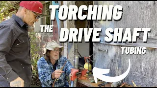 CUSTOM DRIVESHAFT: TORCHING THE TUBE TO ATTACH YOKE AND U-JOINT