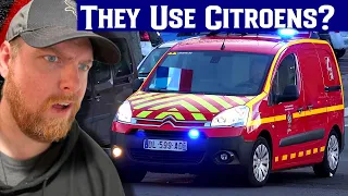 American Reacts to Interesting Emergency Vehicles in Versailles