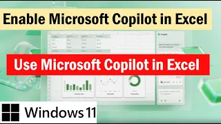 How to Enable Microsoft Copilot in Excel App | Use Copilot in Excel | where is copilot in excel