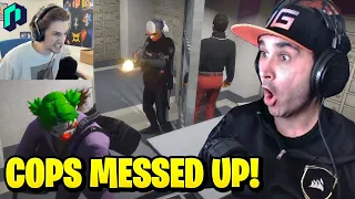 Summit1g Reacts to xQc Solo Heist Cops FAIL RP! | GTA 5 NoPixel RP