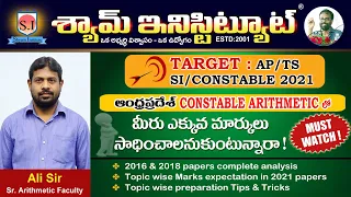 SHYAM INISTITUTE Must Watch video Arithmetic Preparation Strategy for CONSTABLE prelims and mains