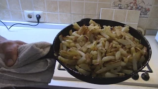 Жареный Картофель с луком, Домашняя кухня.