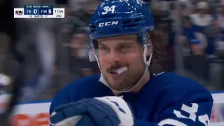 Auston Matthews scores off of a weird bounce. Game 1, Round 1. May 2, 2022