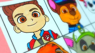 Drawing PAW Patrol Movie Characters - Ryder Chase Marshall Skye Zuma Rocky Bubble