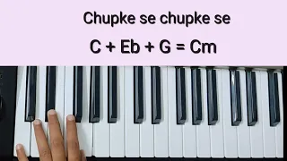 Chupke Se Tutorial(Chords+Melody) | Saathiya | A R Rahman | Keyboard