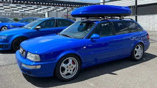ROLL RACING AT THE POCONO SPEEDWAY WITH RACEMOTIVE! RARE AUDI RS2 SHOWS UP!