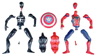 Merakit Mainan Red Spider-Man vs Venom Miles Morales Avangers Toys