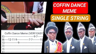 Astronomia Meme (Coffin Dance Meme)Very Easy guitar tabs + lesson / single string /😍👍