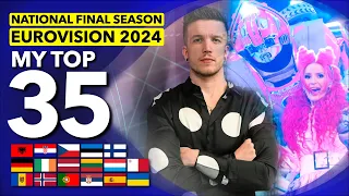 Eurovision 2024 | National Final Season - My Top 35 So Far [January 22nd]