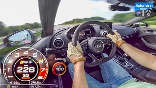 Audi RS3 Sedan (400hp) - 0-284 km/h LAUNCH CONTROL (60FPS)