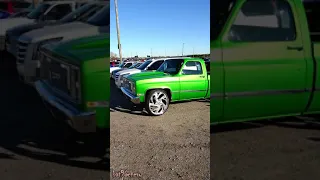 🔥 MEAN GREEN C10 SHORT BED ON 28" RUCCI WHEELS 🔥 #Short