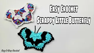 Quick and Easy Crochet Butterfly | Super Easy Scrap Yarn Tutorial