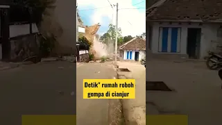 INNALILLAHI..!!!😢detik" rumah roboh GEMPA CIANJUR #shorts