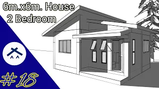 Bungalow House (6m. by 6m.) with 2 Bedrooms