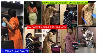 Everyday Habits 4 A Clean Home n Routine/Checklist for 7 Days A Week