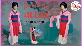 DIY. Disfraz de MULAN ❤️ fácil para niña paso a paso. Como hacer traje de Mulan casero.