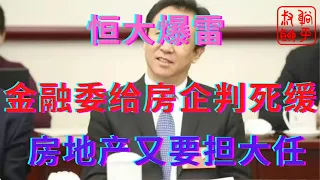 恒大爆雷之金融委给民营房企判死缓||房地产这夜壶还管用吗||躺平叔聊恒大爆雷