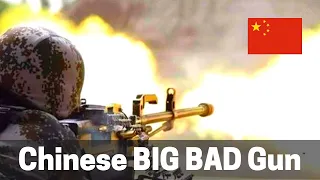 Chinese Big Bad Gun: QJZ-89 .50 machine gun VS bricks, a 12.7mm automatic weapon destroying target