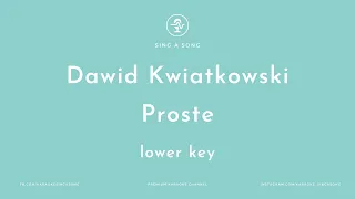 Dawid Kwiatkowski - Proste (Karaoke/Instrumental) Lower Key