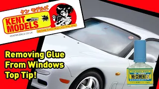 How to : Remove glue stains from your model kit windows.