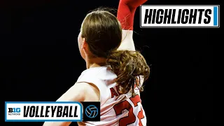 Rutgers at Iowa | Highlights | Big Ten Volleyball  | Nov. 13, 20221