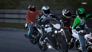 Gameplay RIDE 3, motorcycle Dorsoduro 1200 ABS, racing replay, video review