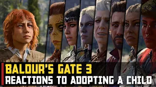 Party Reaction to adopting a Child | Baldurs Gate 3