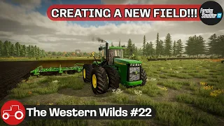 Creating A New Field & Planting Spruce Tree Saplings - The Western Wilds #22 FS22 Timelapse