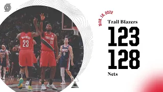 Trail Blazers 123, Nets 128 | Game Highlights | Mar. 18, 2022