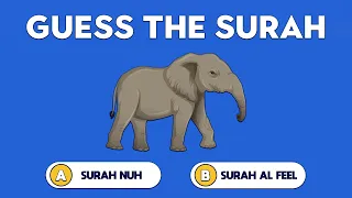 GUESS THE SURAH BY EMOJI - QURAN ISLAMIC QUIZ CHALLENGE (no music) - Muslim Quiz World