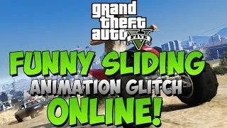 GTA V: Funny Sliding Animation Glitch Online! Sliding Glitch! (Tutorial)
