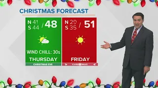 Sunny and much colder for Christmas Eve and Christmas Day