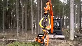 Light effective excavator harvester.mp4