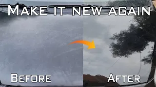 Here is how to make your car paint look new/faded paint restoration on car/car hood paint fading