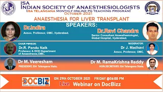 Anaesthesia For Liver Transplant