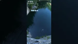 Cliff Jump Into Shark!! (Scary)