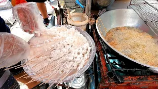 Filipino Street Food | Fried Isaw (Chicken Intestine), Calamares and Fried Liver