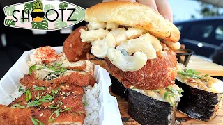 MUKBANG EATING KIMCHI BUTTER NASHVILLE HOT CHICKEN, FRIED CHICKEN & SPAM BRULEE MUSUBI SHOOTZ ASMR