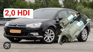 Jak wymienić rozrusznik Citroen C5 II 2,0 HDI  wymiana rozrusznika wyjąć demontaż