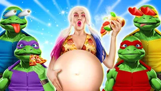 Saying Yes to My Kid for 24 hours! Giving Birth to Ninja Turtles🤰🐢 Best Pregnant Parenting Hacks