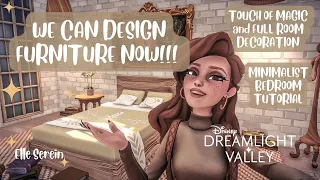 TOUCH OF MAGIC DESIGN Minimalistic Bedroom 🤍 Speed Build in Disney Dreamlight Valley