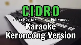 Cidro ( Didi kempot ) KARAOKE KERONCONG Nada pria