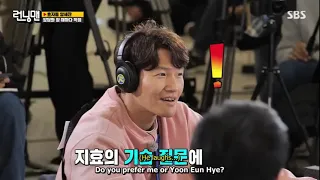 Ji Hyo asked Jong Kook, "Do you prefer me or Yoon Eun Hye?" - Running Man Ep 582