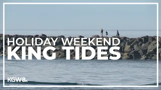 King tides occurring on the Oregon coast Thanksgiving weekend
