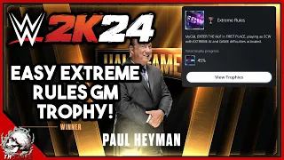 WWE 2K24 'Extreme Rules' GM Trophy / Achievement Guide