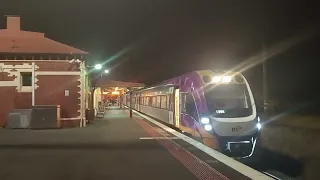 The 20:19 Albury Train Arriving and Departing Benalla