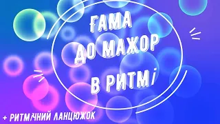 Гами в ритмі:До мажор2/4 (складність 1-2 клас) + ритмічний ланцюжок (варіант 2).