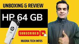 HP 64 GB PENDRIVE Unboxing || Read and Write Speed Test ||