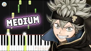 Black Clover OP 10 - "Black Catcher" - MEDIUM Piano Tutorial & Sheet Music